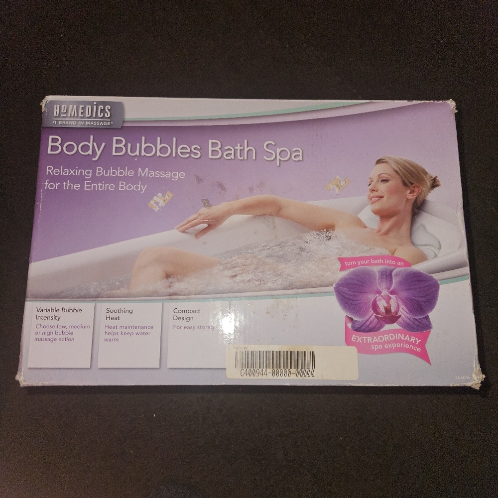 Homedics Bubble Spa Deluxe Massaging Bath Mat w/Remote Control